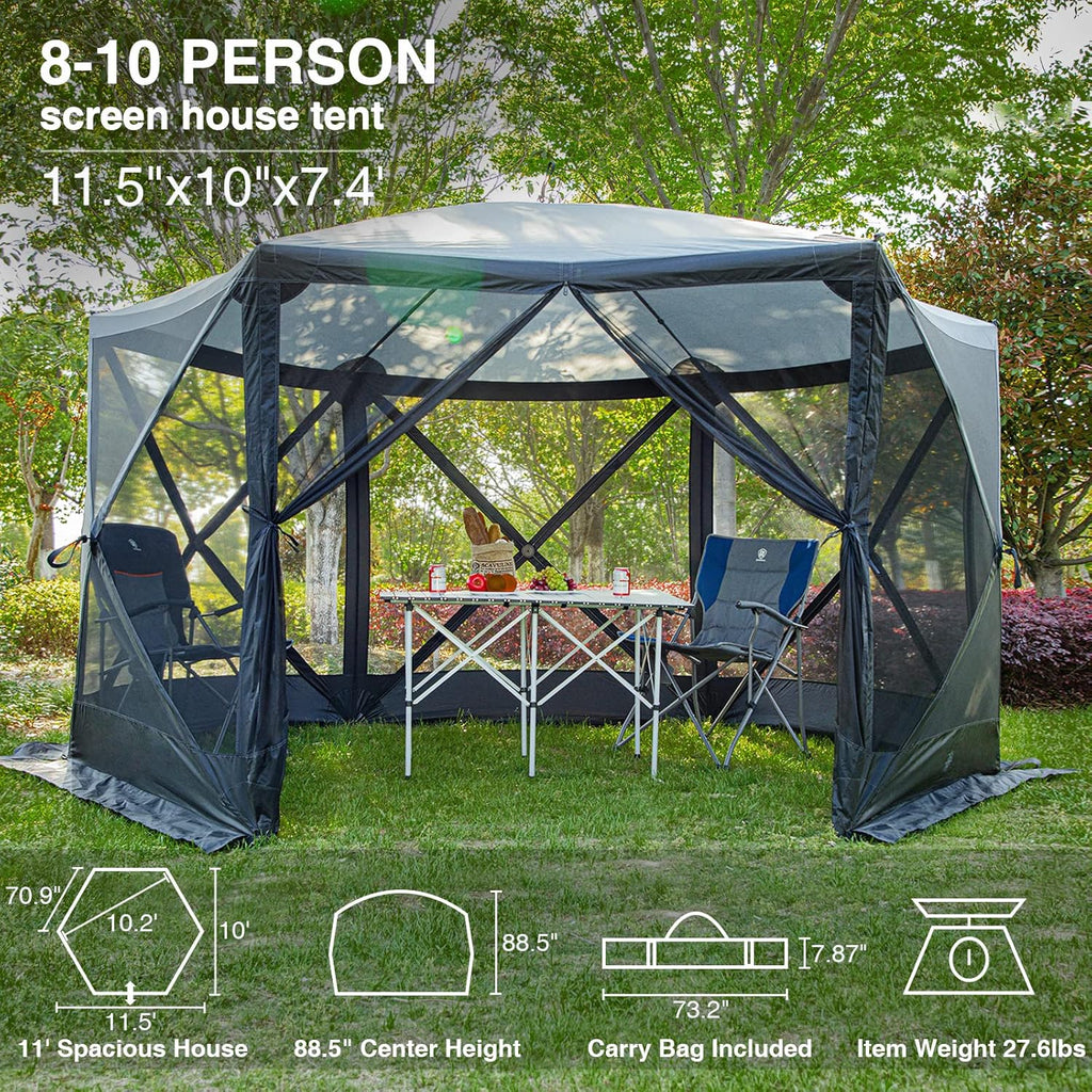 Pop Up Gazebo Screen House Tent with Netting F396