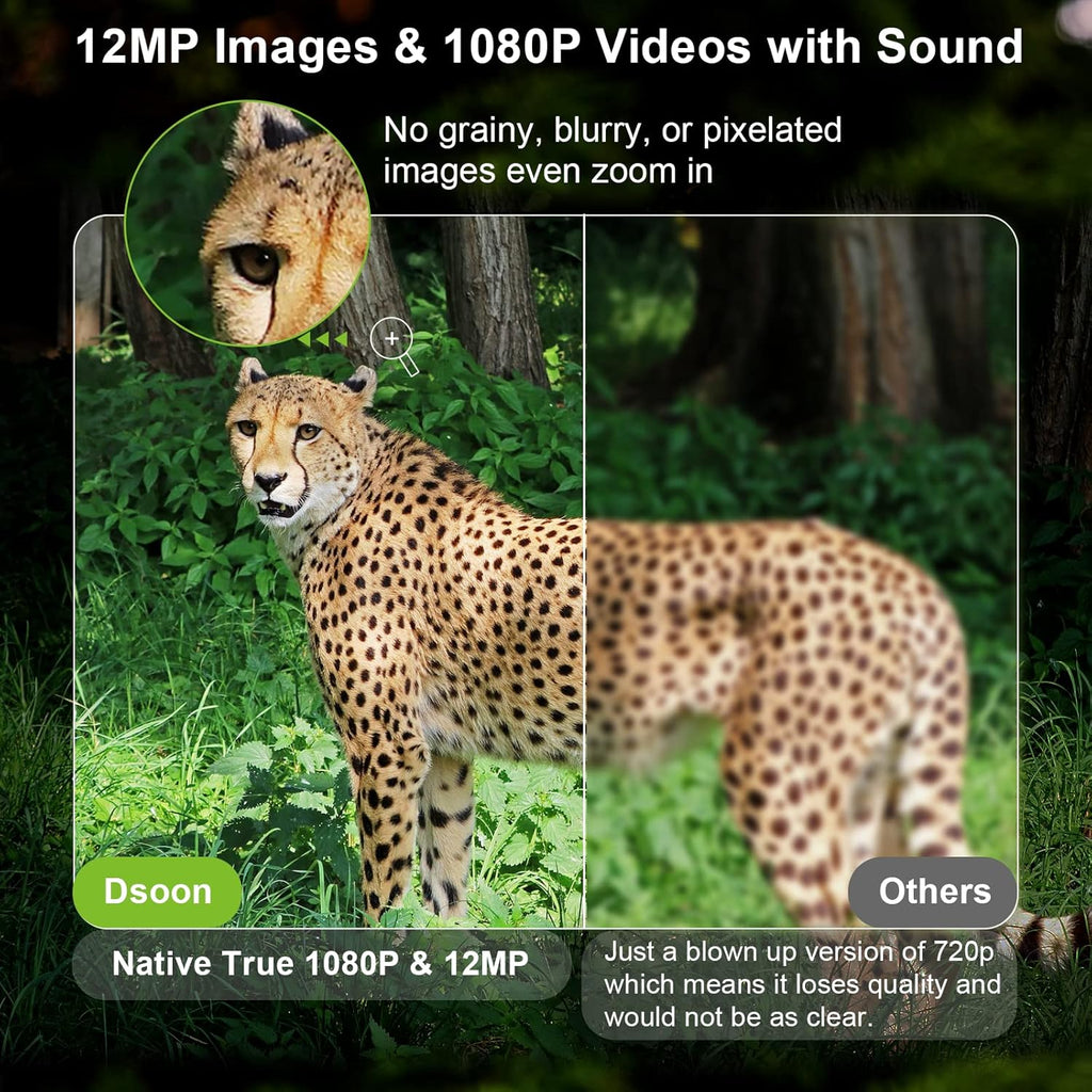 Mini Trail Camera 12MP 1080P with 65ft Night Vision IP66 Waterproof S631