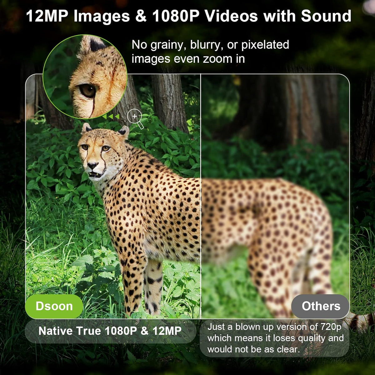 Mini Trail Camera 12MP 1080P with 65ft Night Vision IP66 Waterproof S631