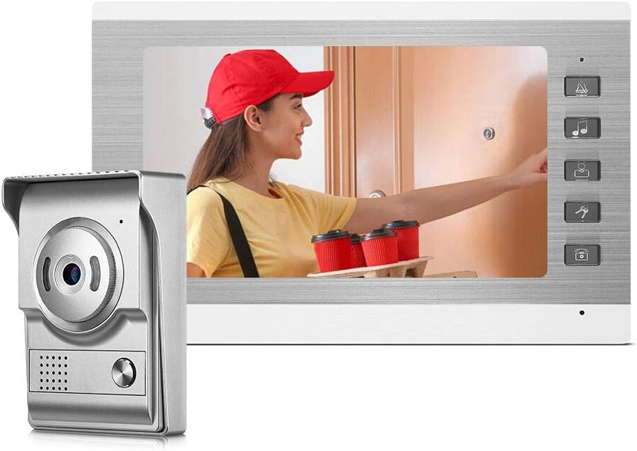 7 Inches Wired Video Door Intercom System with IR Night Vision Camera P969049