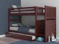 Twin Over Twin Bunk Bed with Trundle U756145