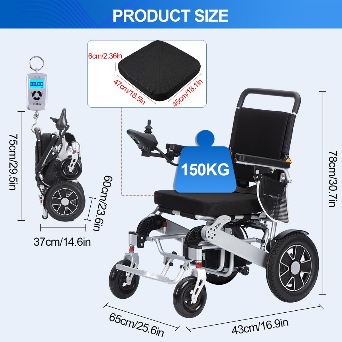 Lightweight Foldable Electric Wheelchair E261