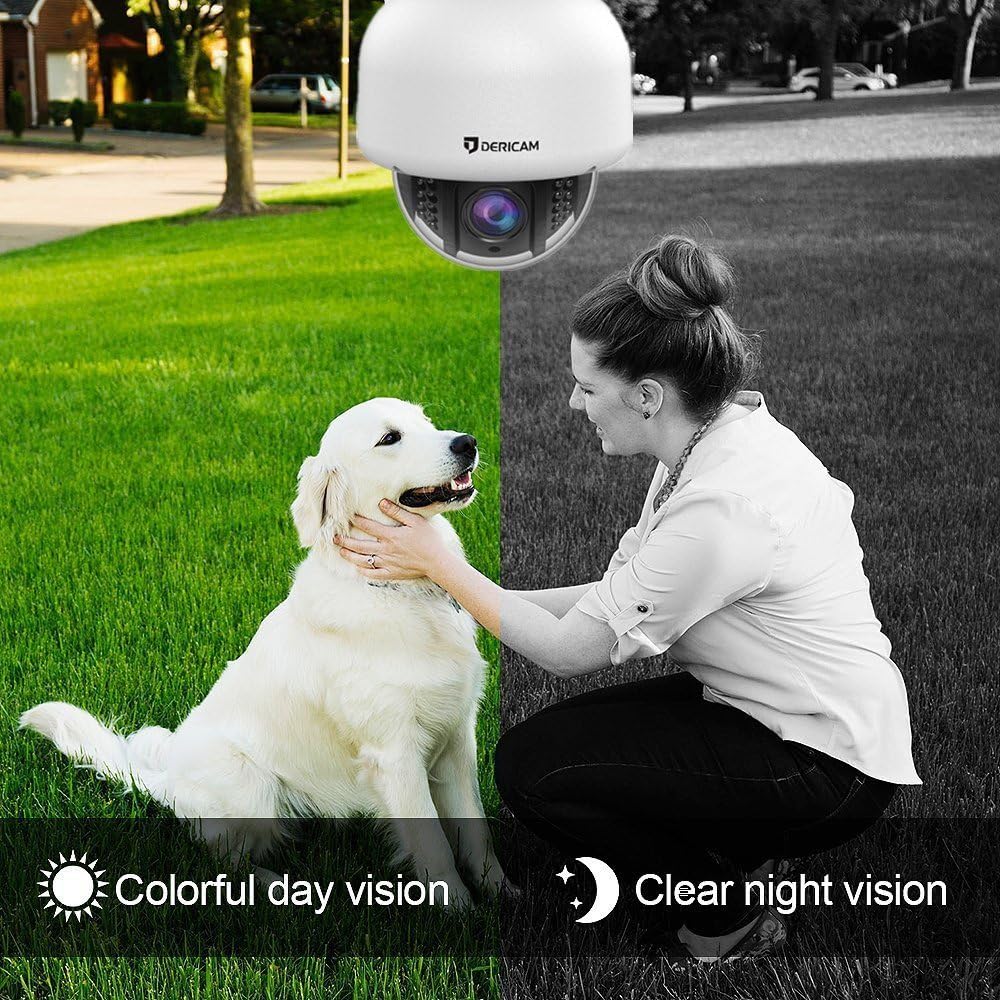 Black Outdoor WiFi PTZ Security Camera with 4X Optical Zoom and 32GB Memory Card X306