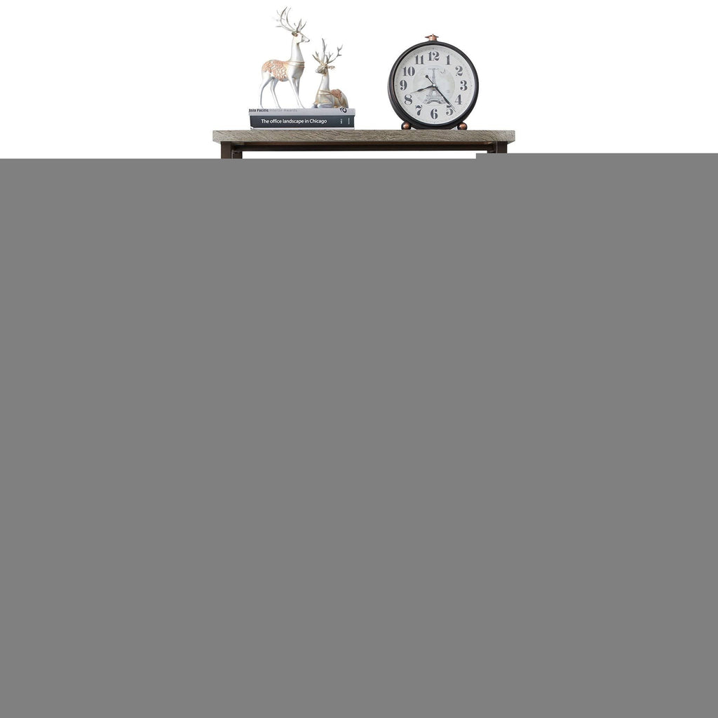 5-Tier Grey Oak Metal Bookshelf T579704