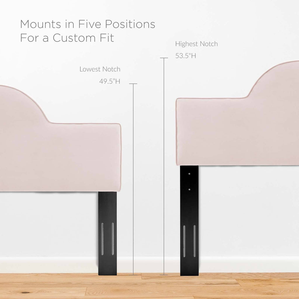 Pink Performance Velvet Twin Headboard B16498