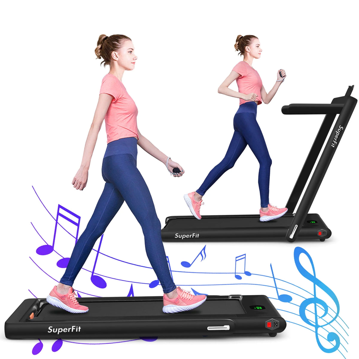 Folding Motorized Electric Treadmill W565