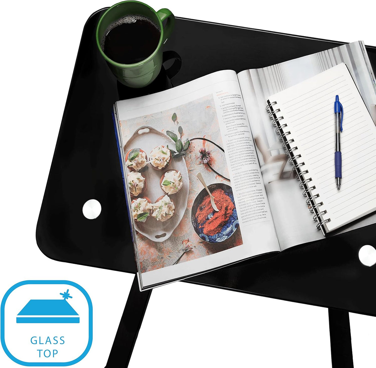Black Height Adjustable Mobile Laptop Desk Cart R5405