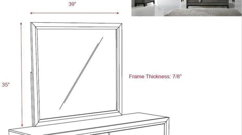 5-Piece King Size Bedroom Set Grey Black N4855