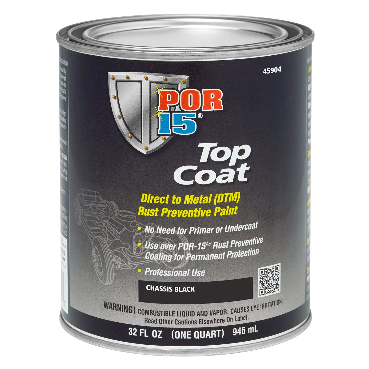 1 qt Chassis Black Liquid Top Coat Paint M666