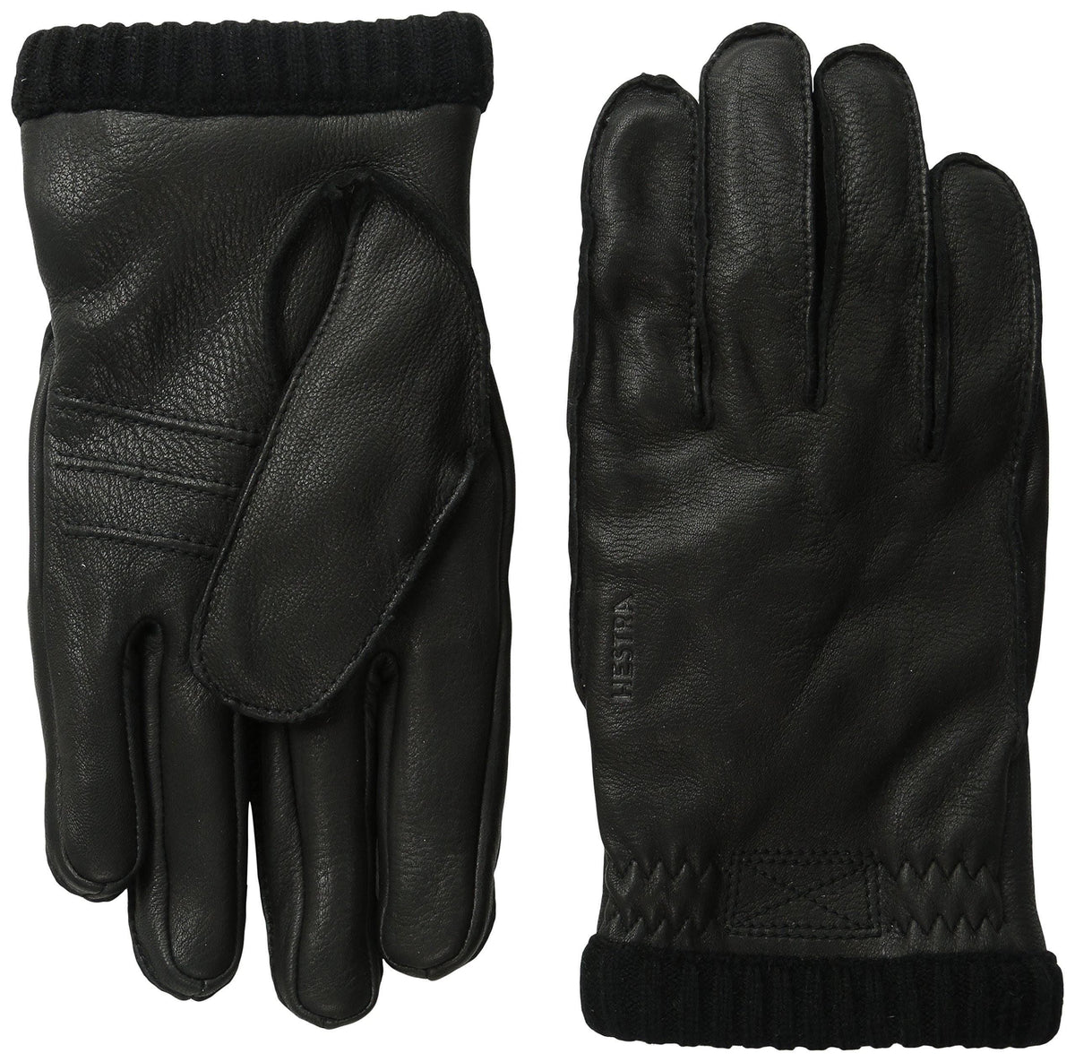 Mens Leather Deerskin Rib Winter Work Gloves J163