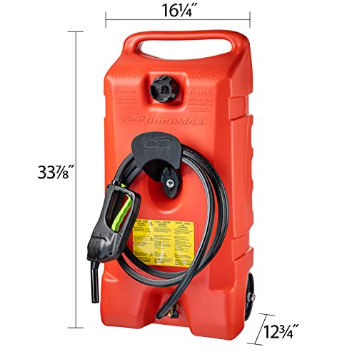 14 Gallon Yellow Portable Diesel Fuel Tank Container with Siphon Pump and Hose N580235