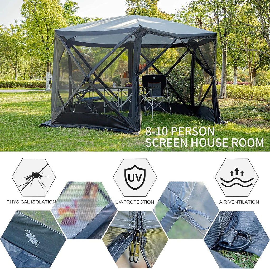 Pop Up Gazebo Screen House Tent with Netting F396