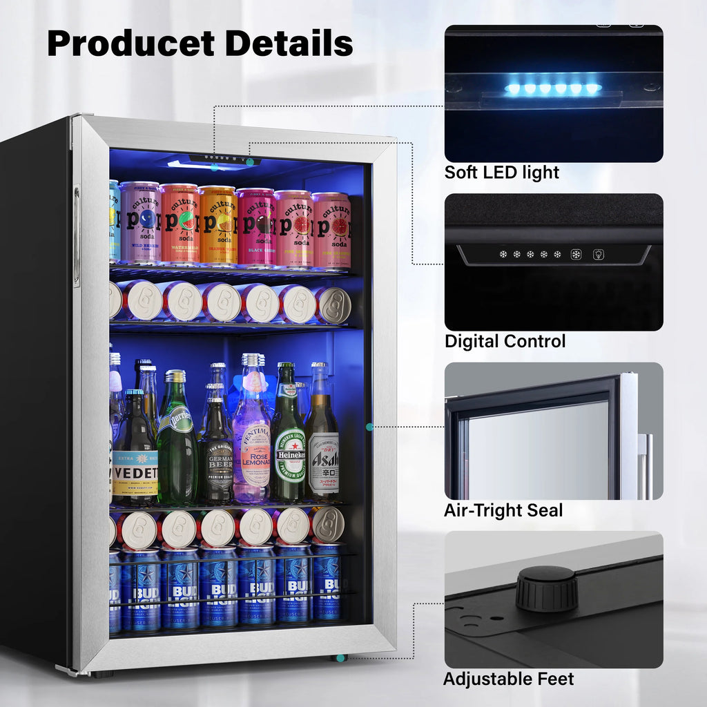 Beverage Refrigerator Cooler 141-180 Can Glass Door 4.59 Cu.ft. Z422327