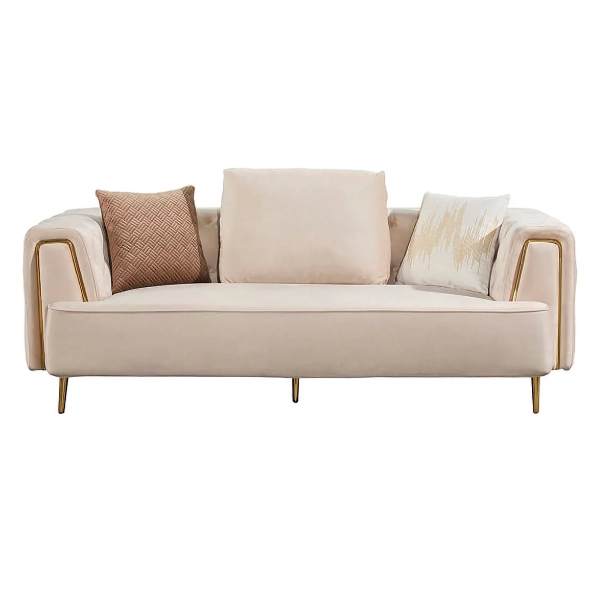 Cream Velvet Sofa C51718