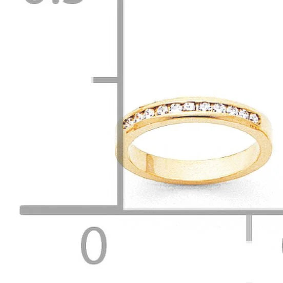 14k Yellow Gold Diamond Channel Band V22241