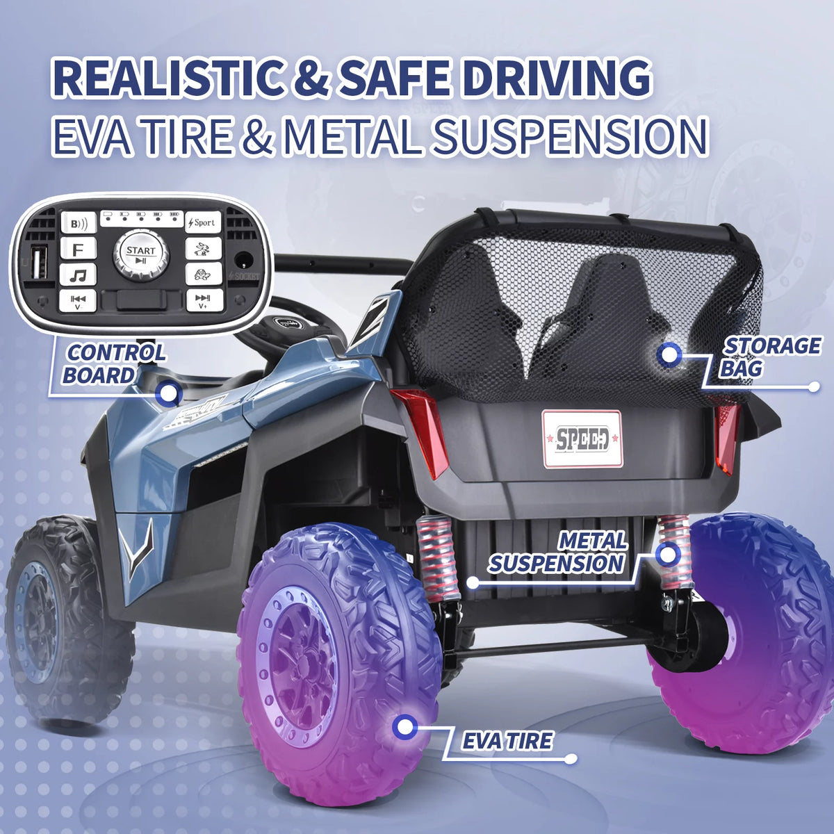 24V 2 Seater Kids Ride on UTV Car D366