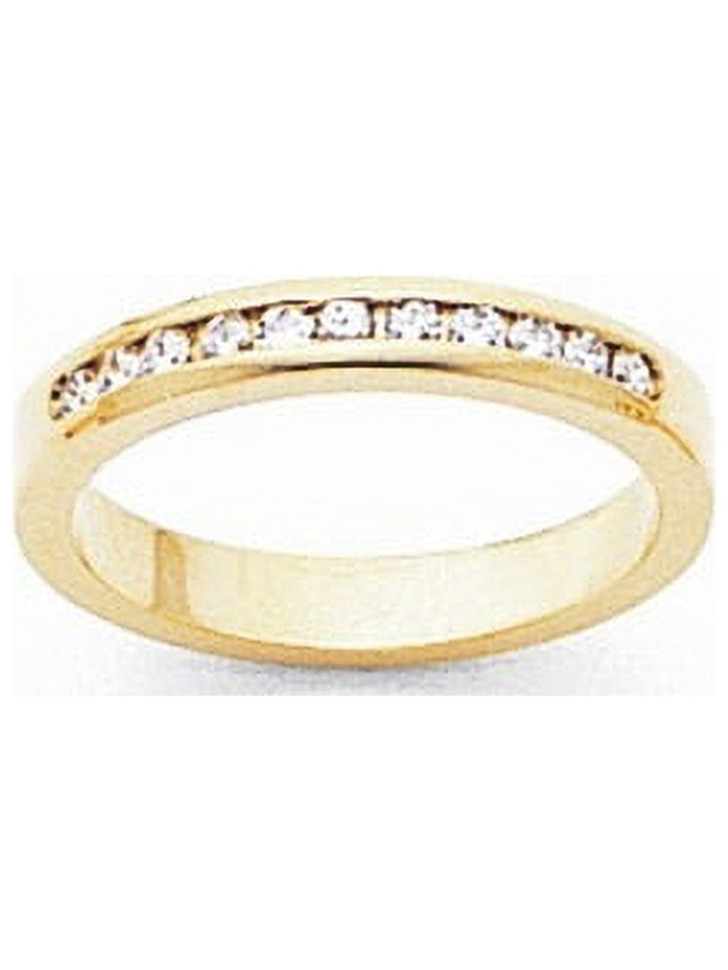 14k Yellow Gold Diamond Channel Band V22241
