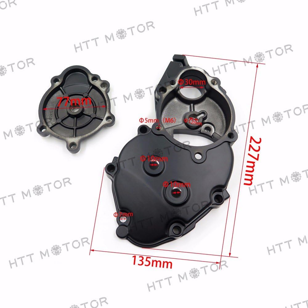 Engine Starter Case Crankcase Cover Black Pack of 2 X63626