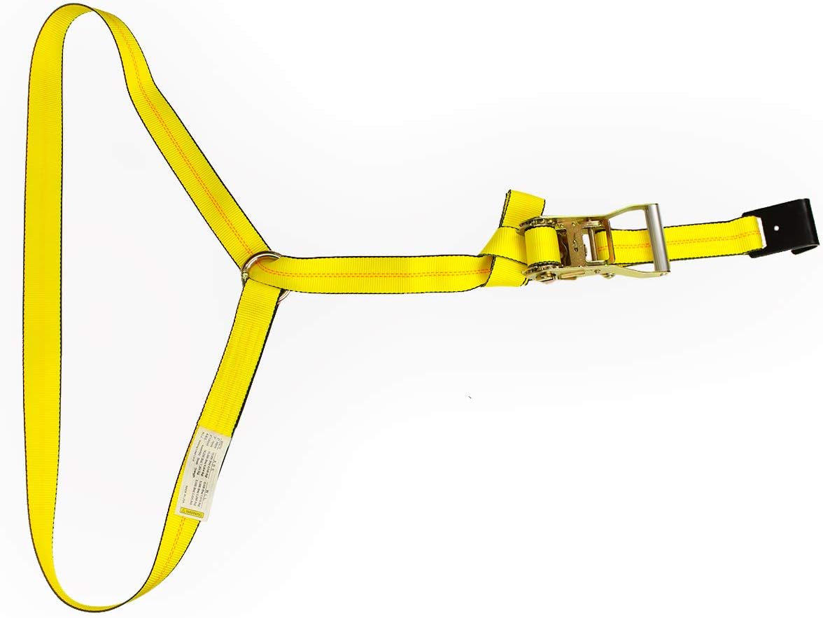 4 Pack Car Wheel Lasso Straps with Flat Hook and Ratchet C1745