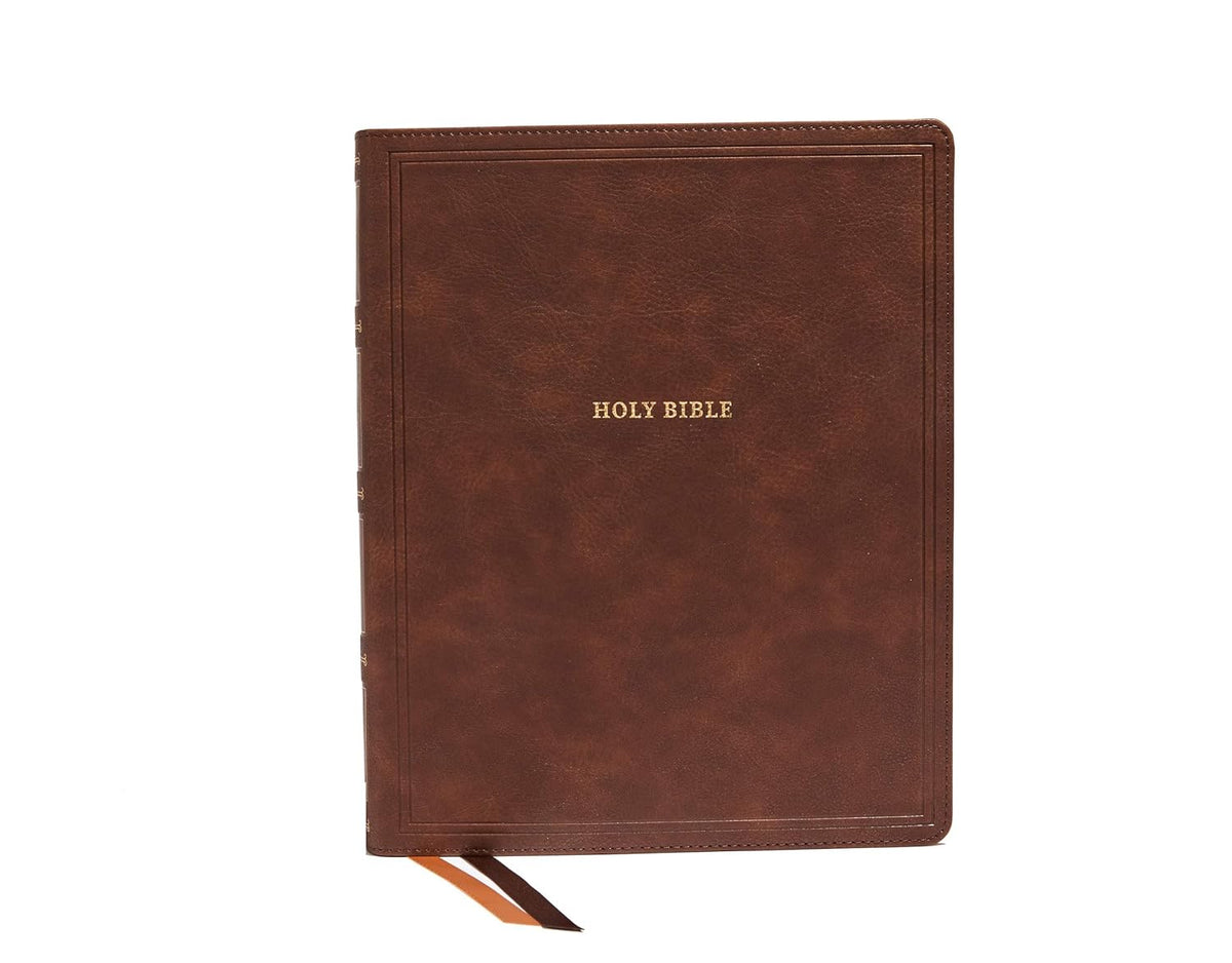 Brown Leathersoft Large Print Holy Bible S128