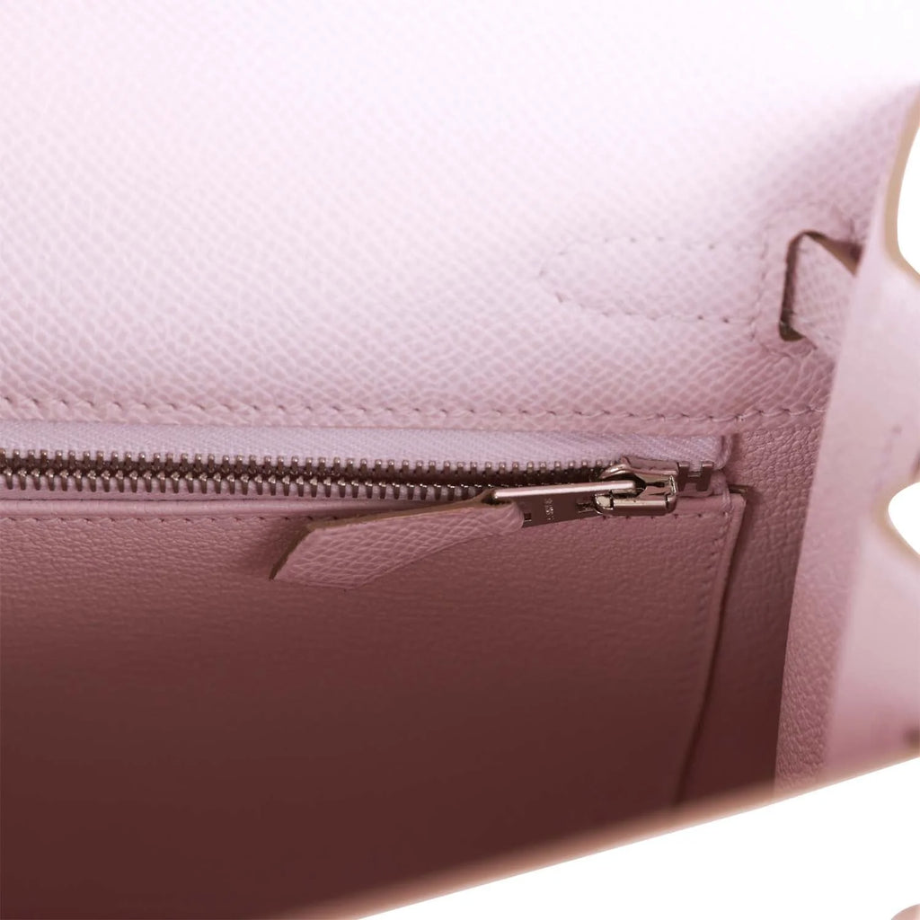 Mauve Pale Epsom Leather Handbag with Palladium Hardware G951