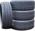 Set of 4 All-Season High Performance Radial Tires 295/25R22 97W Load Range XL 4-Ply BSW Black Side Wall B9233