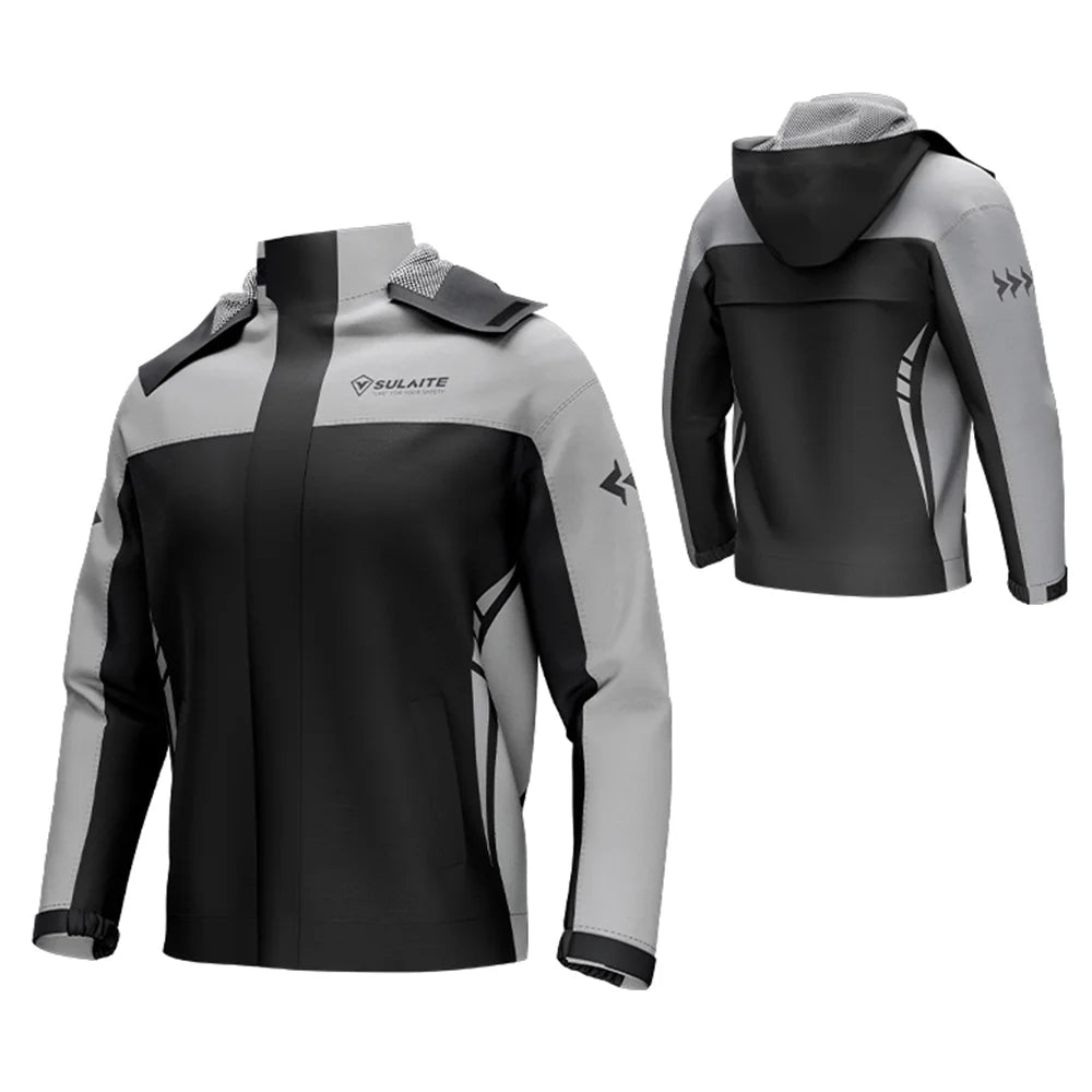 Waterproof Motorcycle Rain Suit Jacket and Pants with Storage Bag J45040