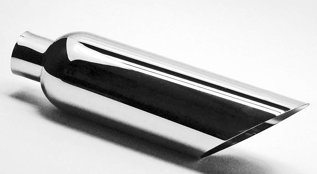 Chrome Slant Exhaust Tip 2.50" Inlet 6.00" Outlet 18.00" Long N792957