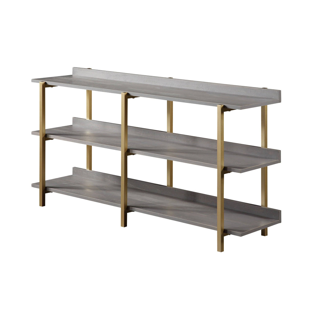 Gold Metal Wide Display Shelf H401