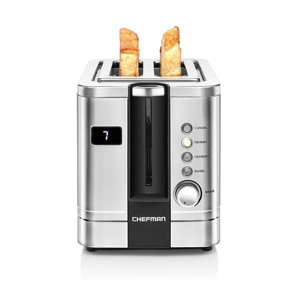 2-Slice Digital Pop-Up Stainless Steel Toaster G365