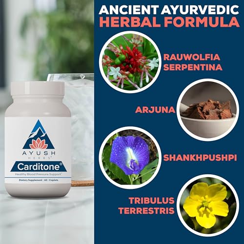 60 Vegetarian Caplets Heart Health Supplement with Rauwolfia, Arjuna, Calcium, Magnesium W377737