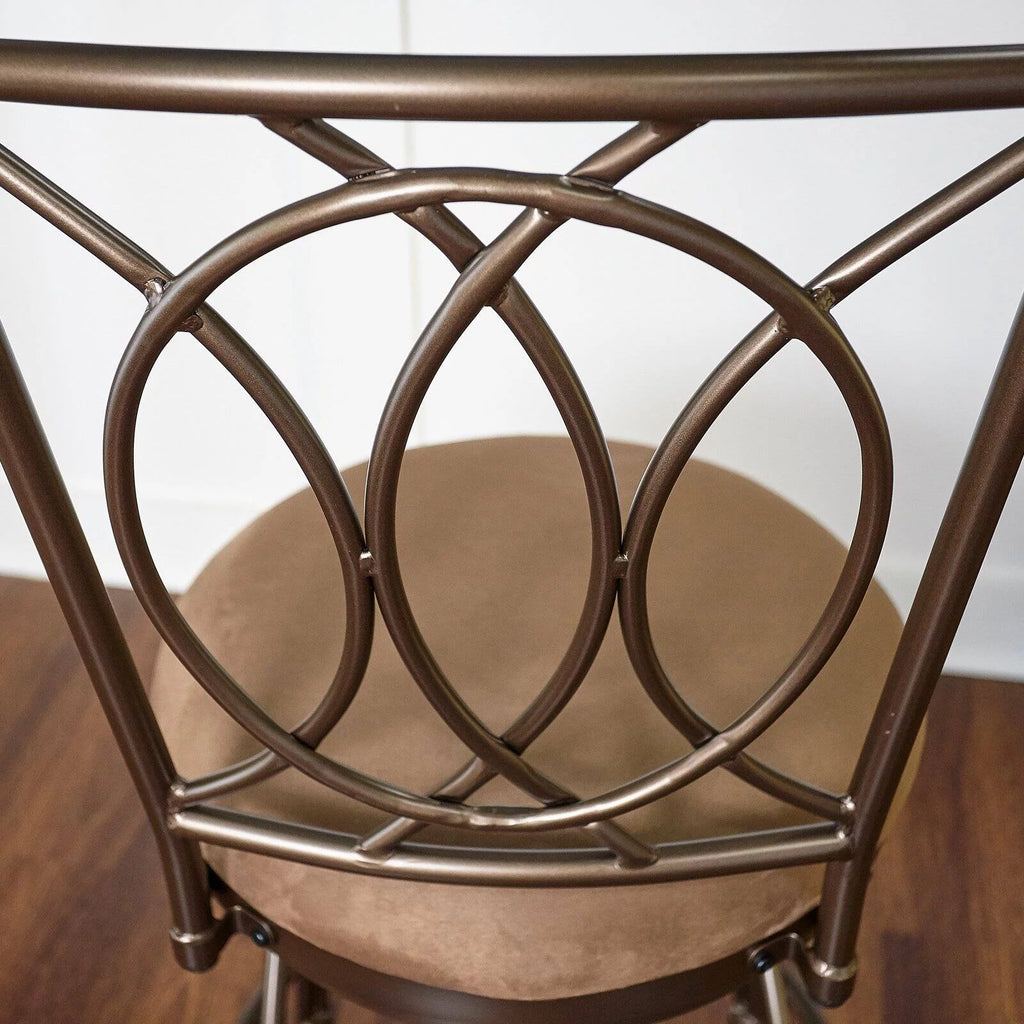 24.5" Metal Circle Back Swivel Counter Stool M60621