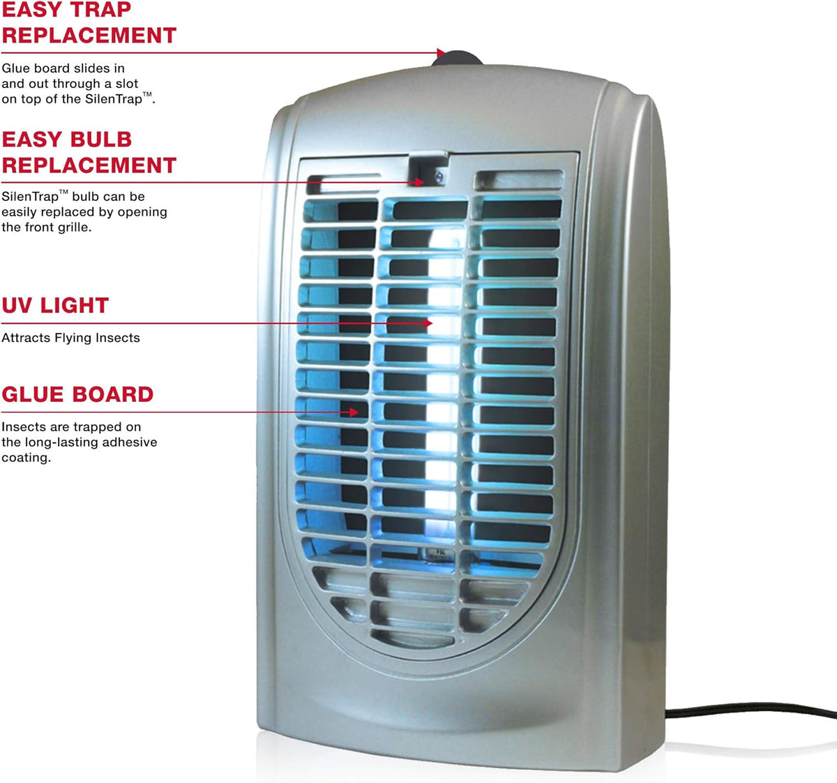 Silent Electric Flying Insect Light Fly Trap Pack of 2 R331