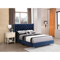 Upholstered Bed Navy Blue P797237