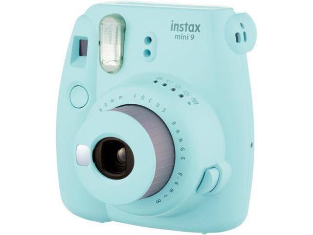 Ice Blue Instant Film Camera with 100 Pcs Film V237