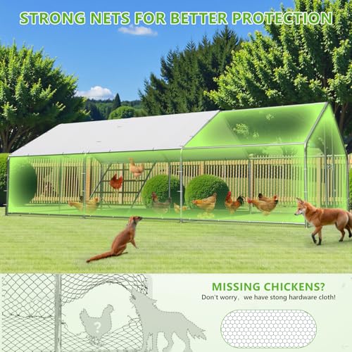 Large Chicken Coop with Anti-UV Cover P377