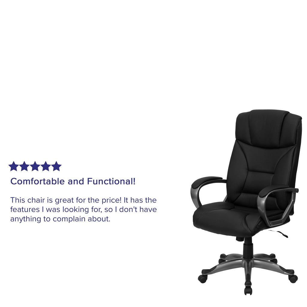 Black LeatherSoft Executive Swivel Office Chair S234164