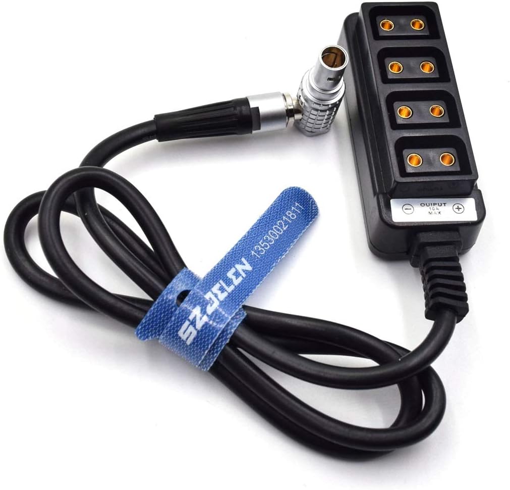 2-Pin Plug to 4-Port D-Tap Hub Adapter Splitter Cable, Pack of 2 O1066