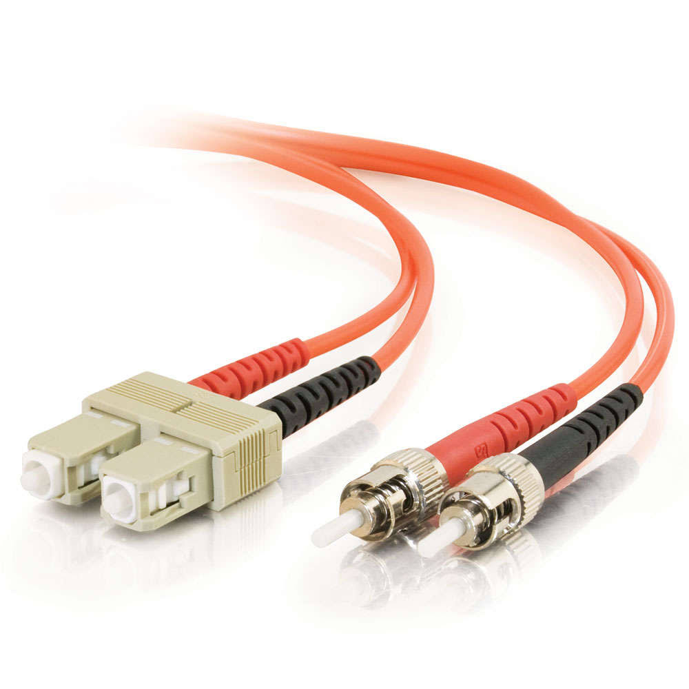 8M Duplex Multimode Fiber Optic Cable - Orange U4244