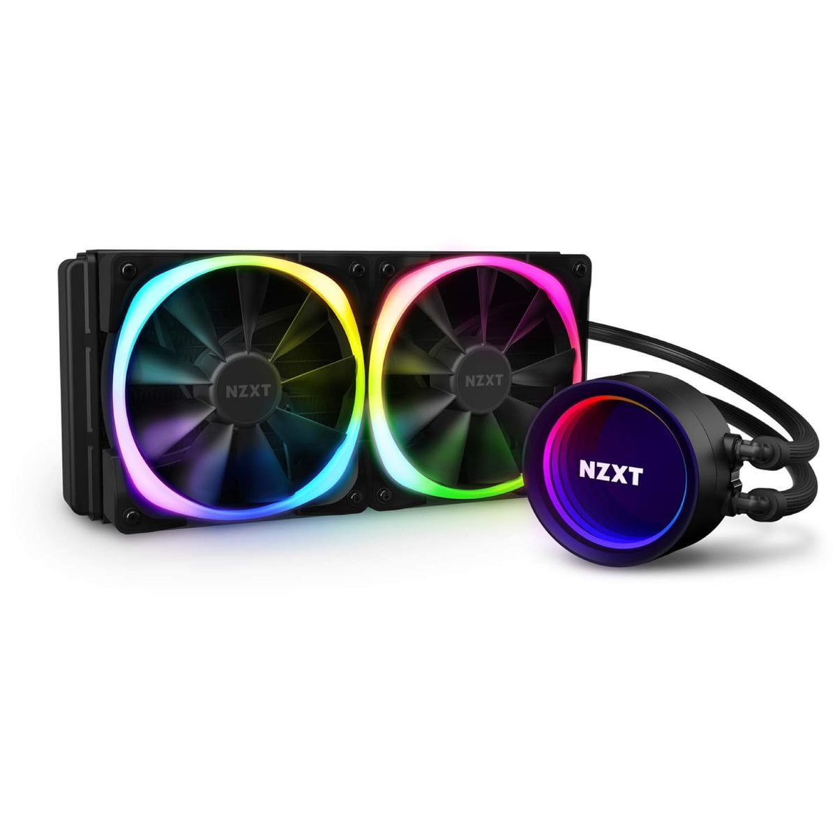 360mm AIO RGB CPU Liquid Cooler with LCD Display and 3 Included 120mm Radiator Fans W265279