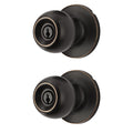 Oil-Rubbed Bronze Ball Locking Doorknobs Twin Pack E636