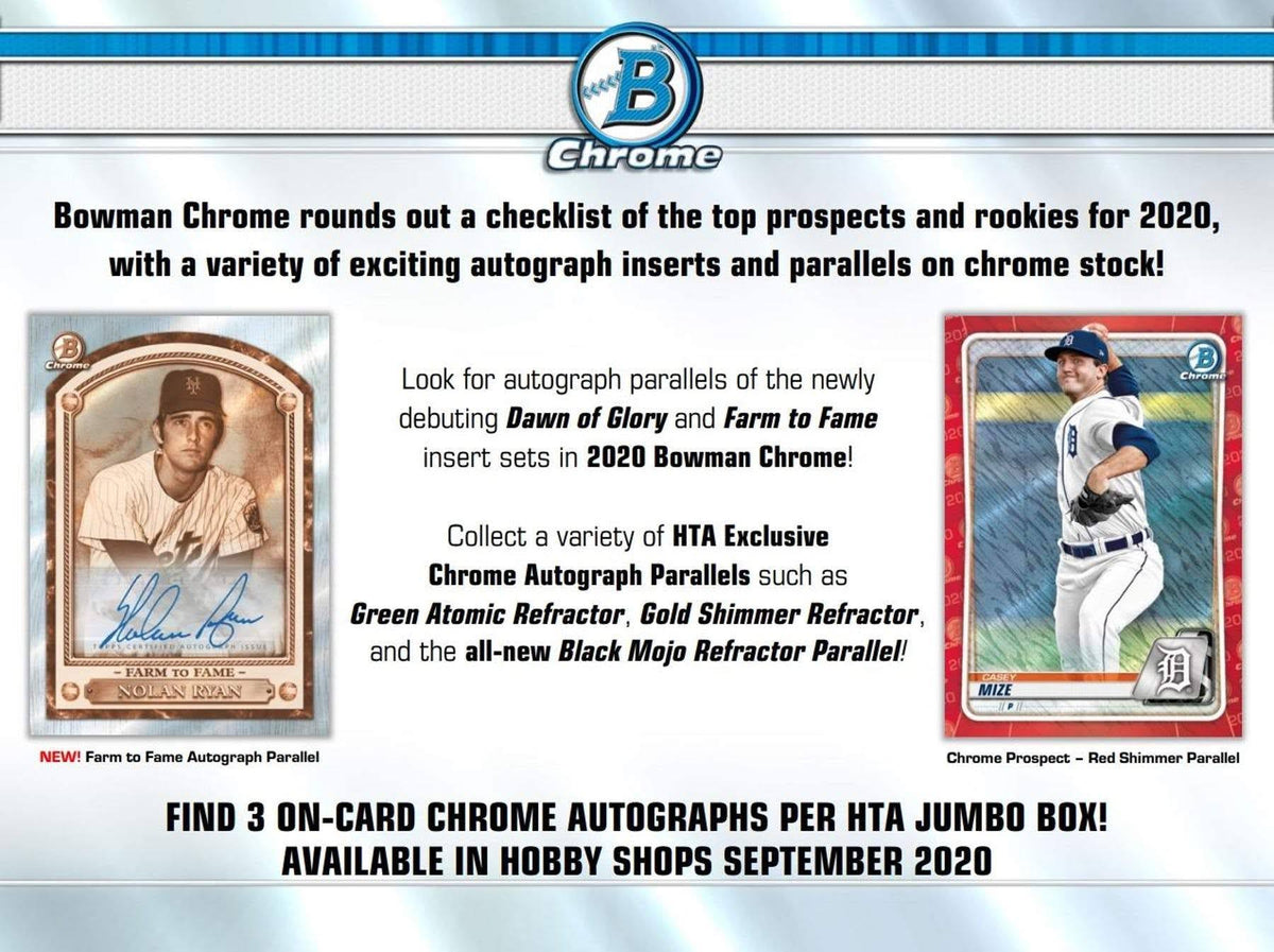 2020 Bowman Chrome Baseball Choice HTA Box A82320