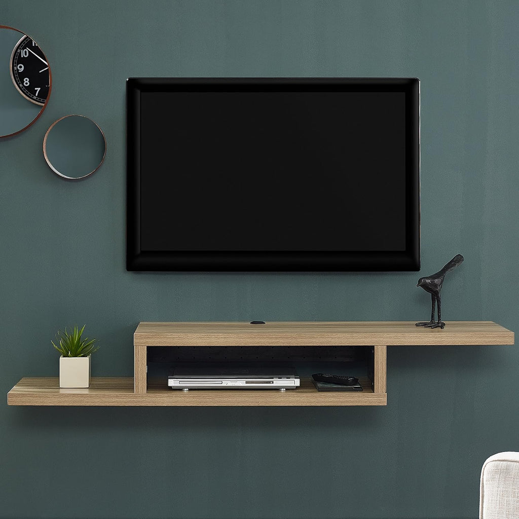 Skyline Walnut Floating Wall Mounted TV Console F303