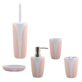Pastel Pink 5-Piece Bathroom Accessories Set O8984