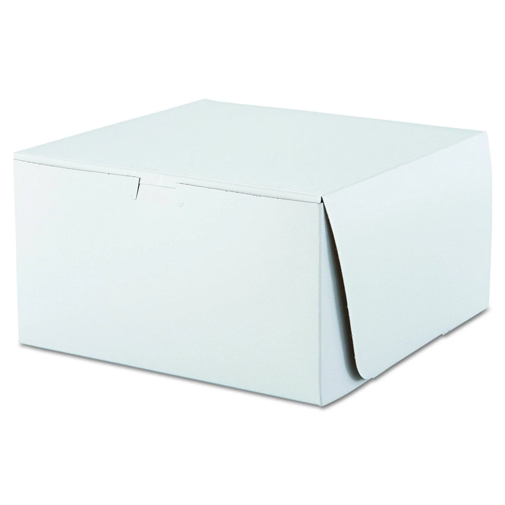 White 10W x 10D x 5 1/2H Bakery Boxes 100/Carton G48546