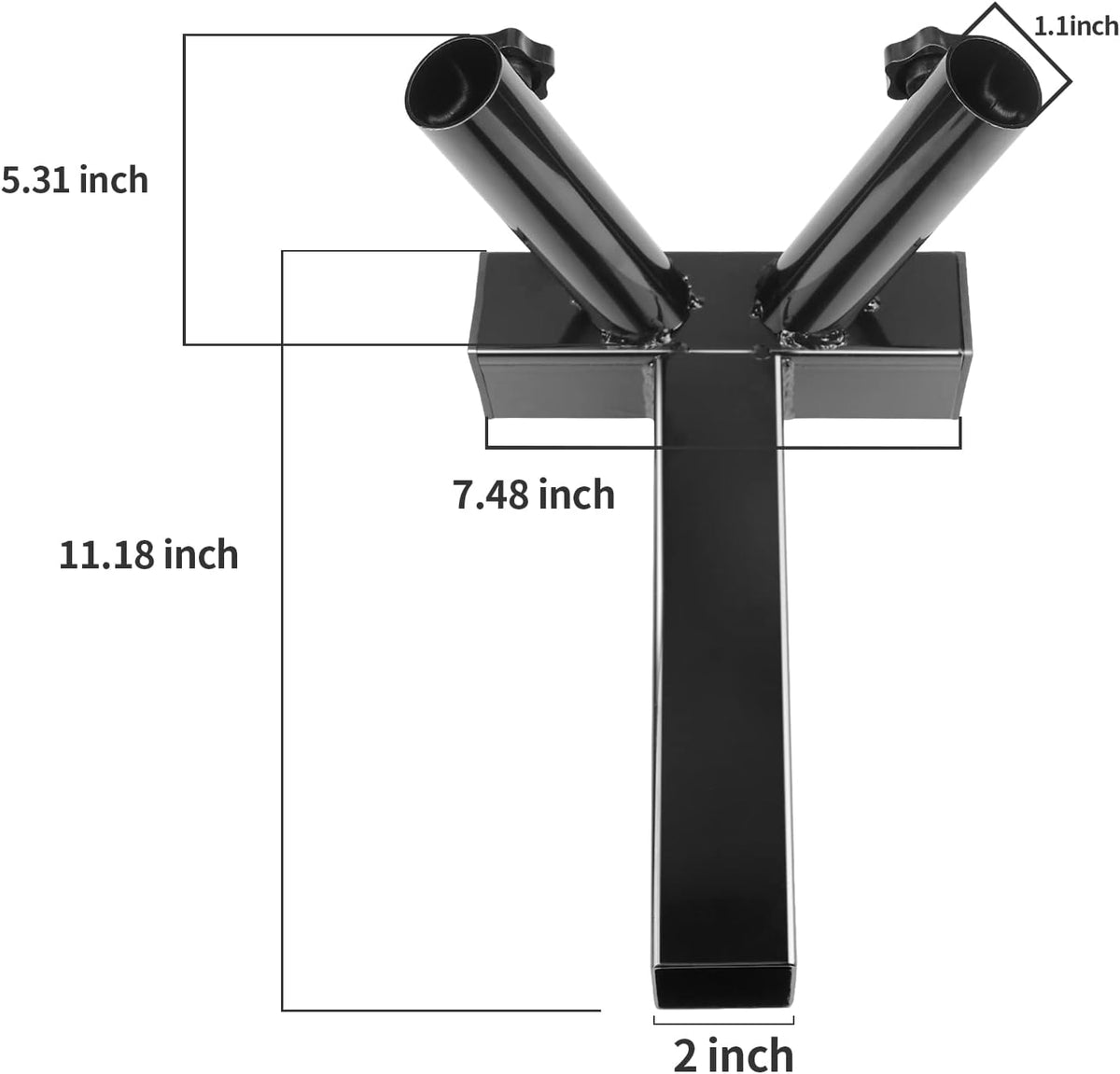 Dual Flagpole Holder for 2-Inch Hitch Receivers Y675053