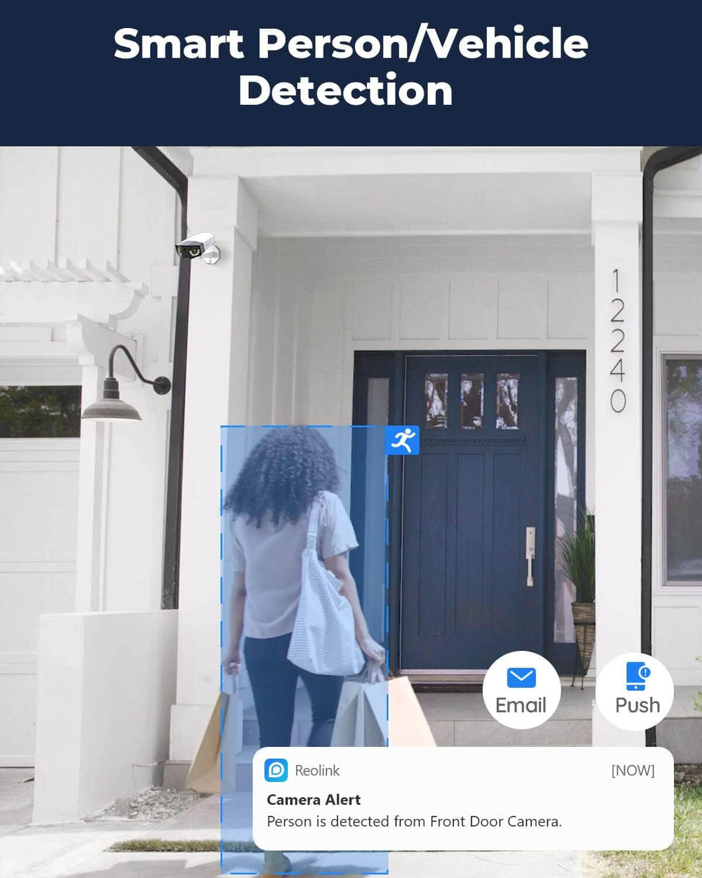 4MP Dual Lens Outdoor Security IP PoE Camera with Motion Spotlights J4392