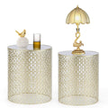 Set of 2 Metal End Table Q5972