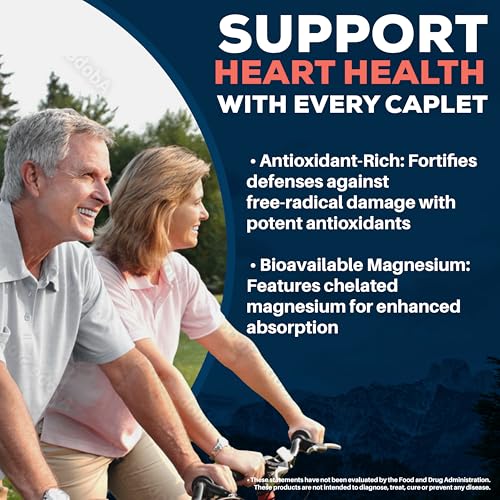 60 Vegetarian Caplets Heart Health Supplement with Rauwolfia, Arjuna, Calcium, Magnesium W377737