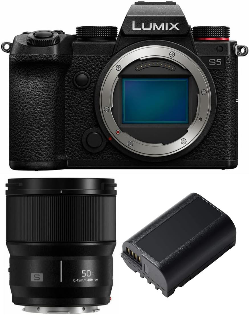 4K Mirrorless Full-Frame L-Mount Camera with 50mm f/1.8 Lens and Battery Bundle M19798